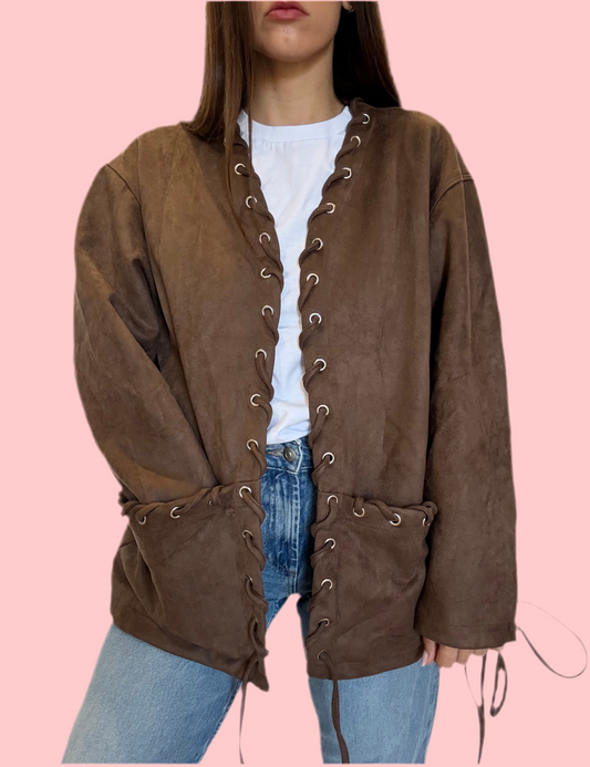 Giacca ‘suede’ caffè
