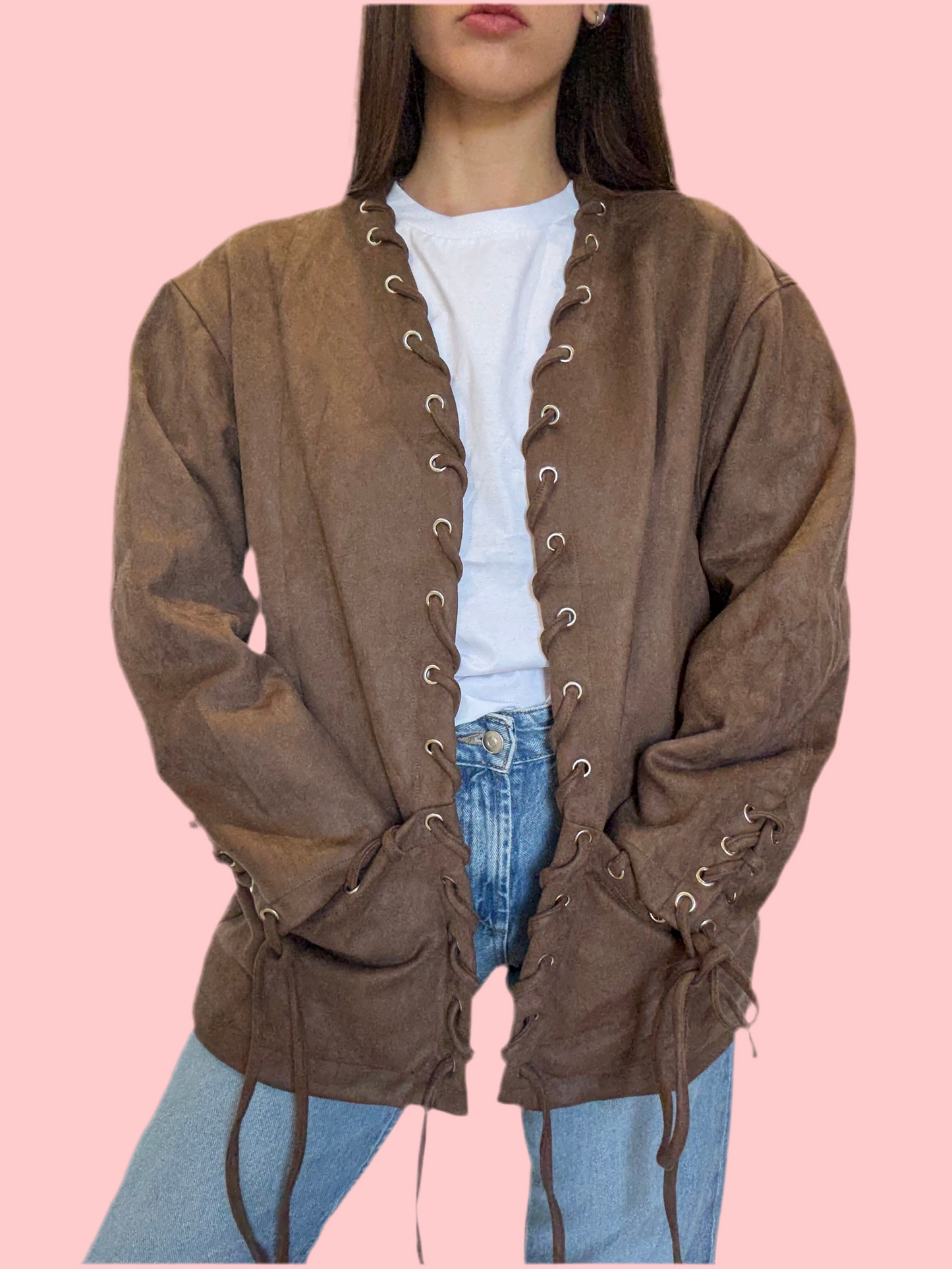 Giacca ‘suede’ caffè