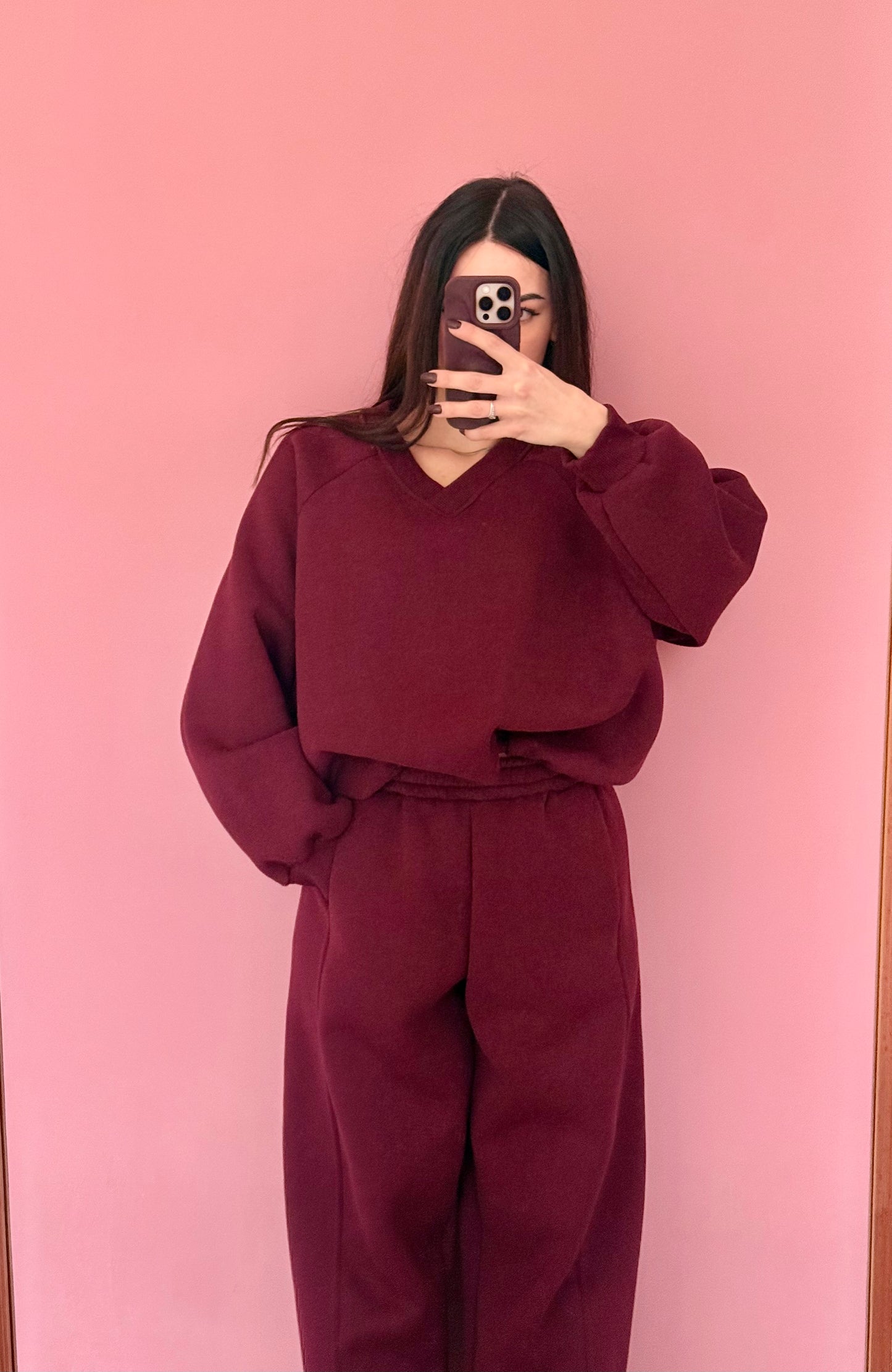 Set coordinato bordeaux