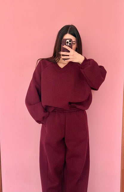 Set coordinato bordeaux