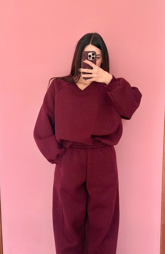 Set coordinato bordeaux