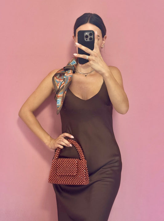Abito midi satin
