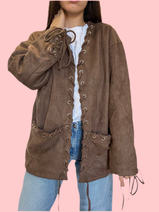 Giacca ‘suede’ caffè