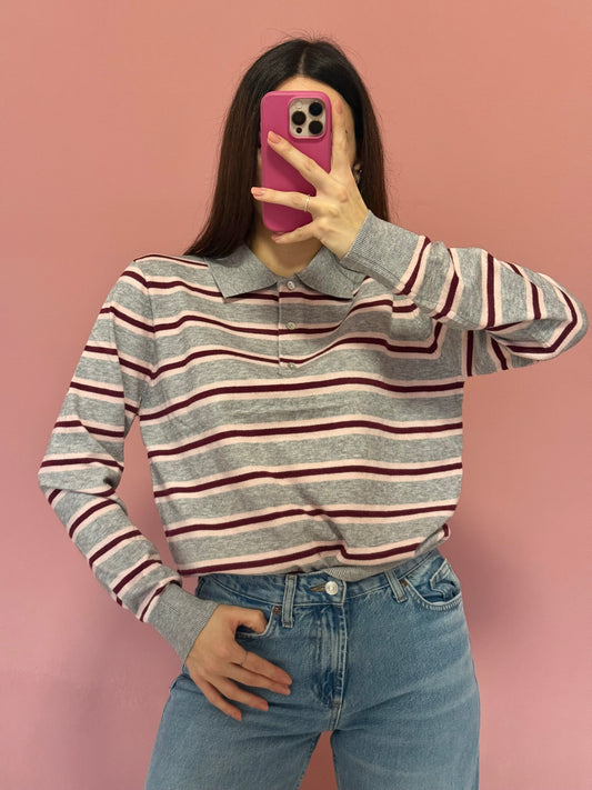 Pullover polo righe