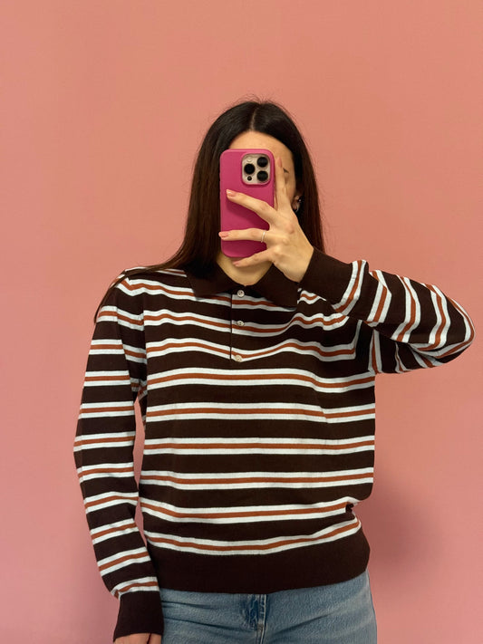Pullover polo righe