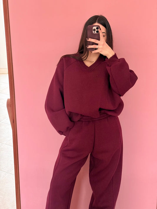 Set coordinato bordeaux