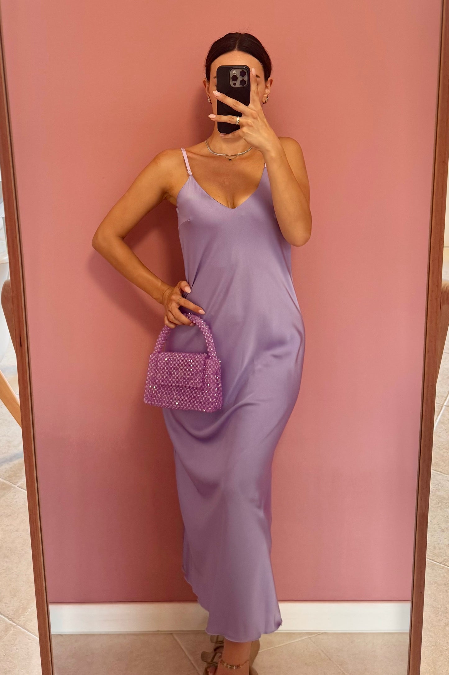Abito midi satin