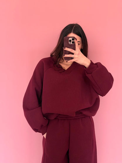 Set coordinato bordeaux