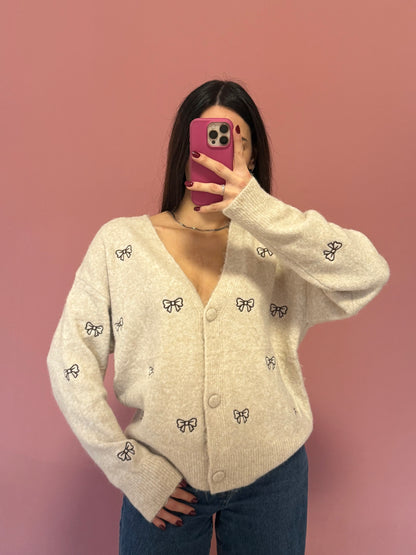 Cardigan fiocchi beige