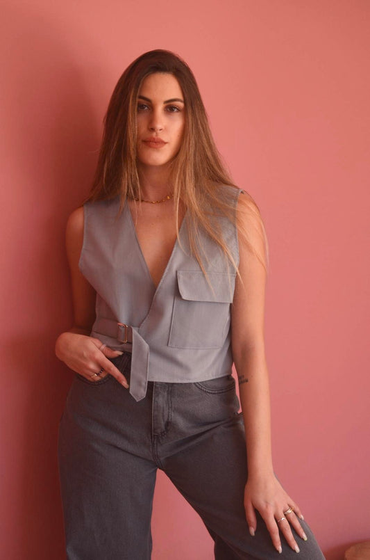 Gilet asimmetrico
